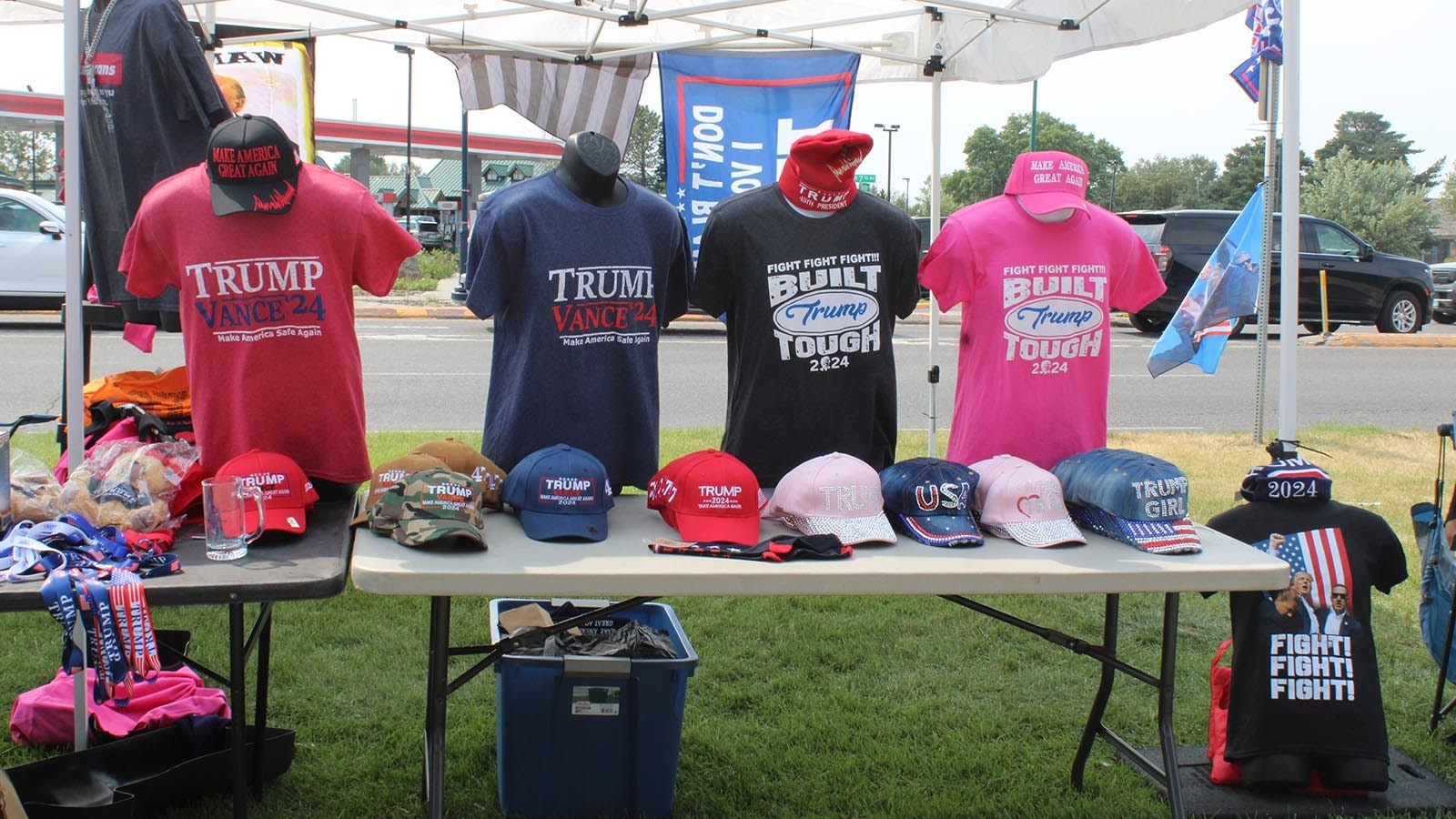 Trump gear was easy to find on the streets of Bozeman on Friday.