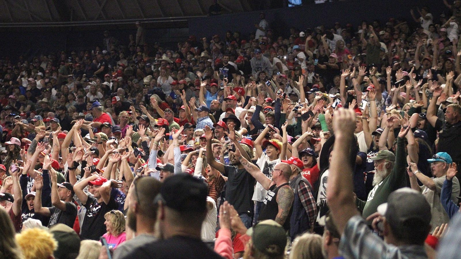 There were around 10,000 people in attendance at Friday's rally for former President Donald Trump in Bozeman, Mont., on Aug. 9, 2024.