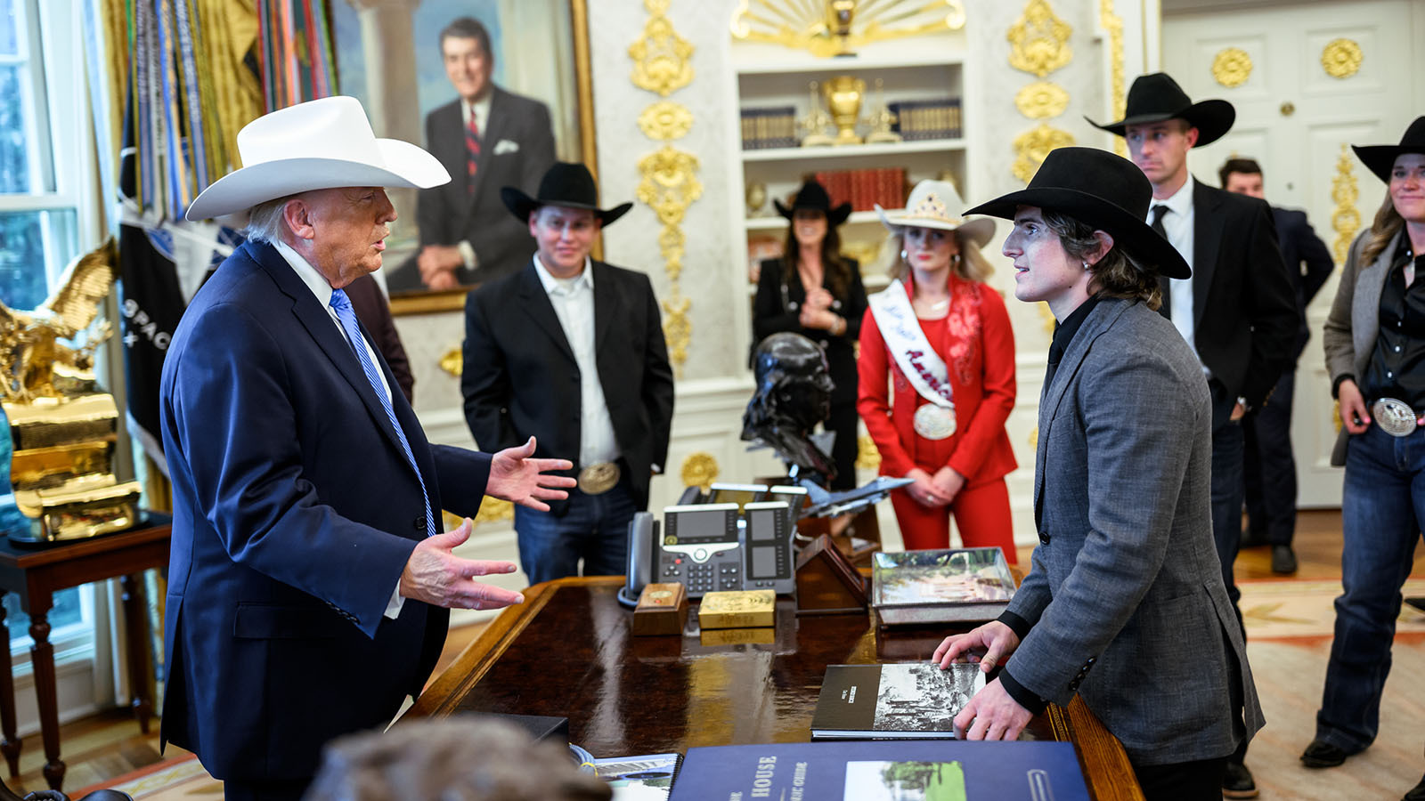 President Donald Trump hosts 2025 rodeo champions at the White House, a move the rodeo industry says is huge for the sport.