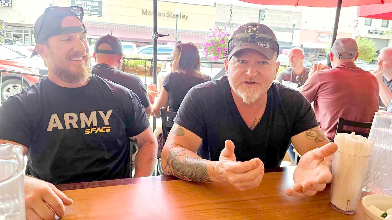 Luis “Lue” Elizondo, right, author of “Imminent: Inside The Pentagon’s Hunt For UFOs,” filed a lawsuit last week in the U.S. District Court for Wyoming against his former best friend, Tucker Alger, left.