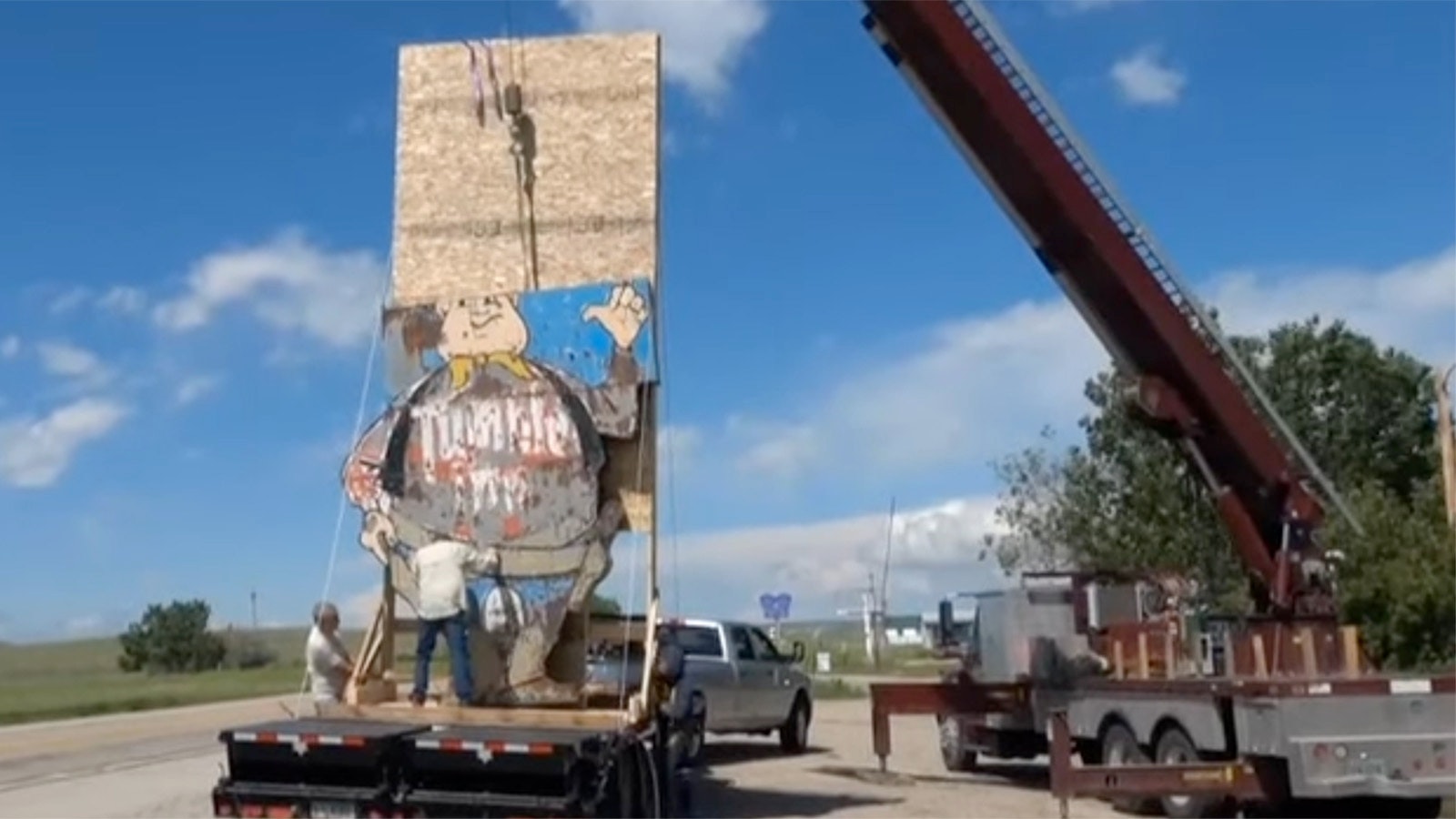 Tumble Inn sign moved 1 6 27 23