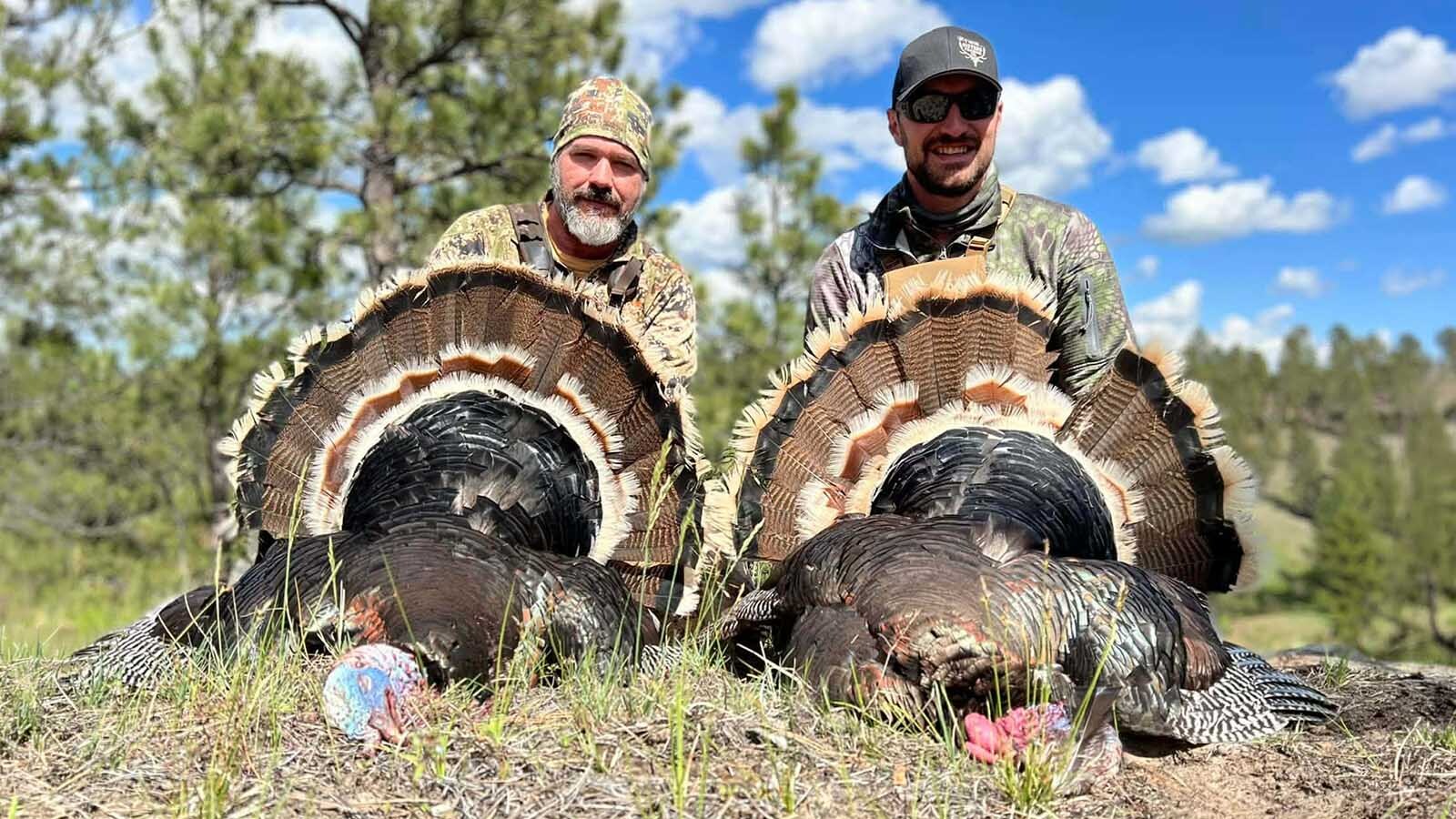 Owen Miller of northeast Wyoming and Zac Hearon of Hardin, Montana have been hunting Wyoming turkeys together for years.