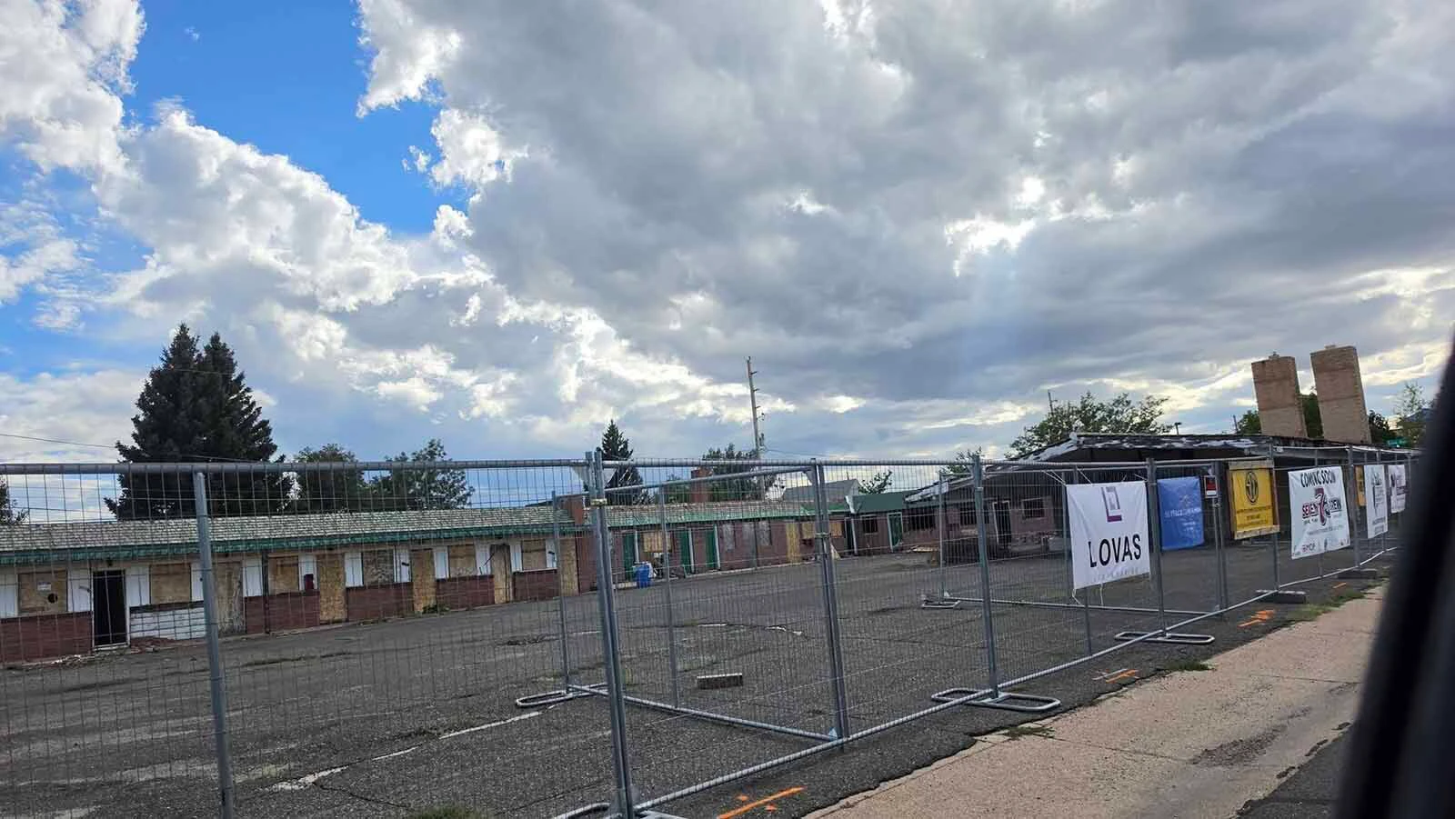 The Twin Chimneys Motor Court, a vintage motel and landmark in Cheyenne from the 1930s, was demolished in about three hours Tuesday to make room for 7 Brew Coffee.