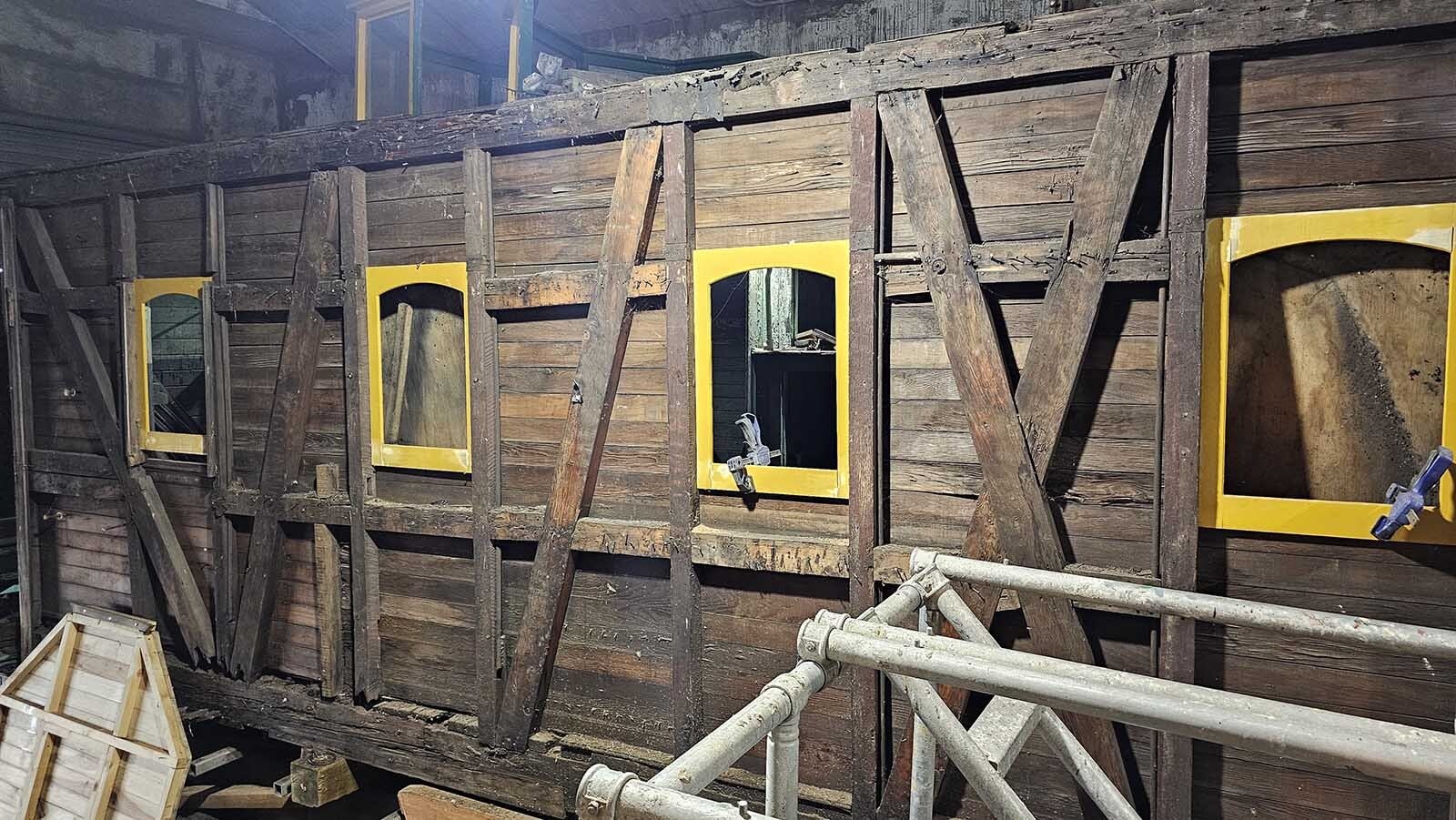 This train car may be one of the oldest around, according to Michael Pannell, who is working on restoring it at an old Atlas missile silo workshop 30 minutes outside of Cheyenne near Carpenter.