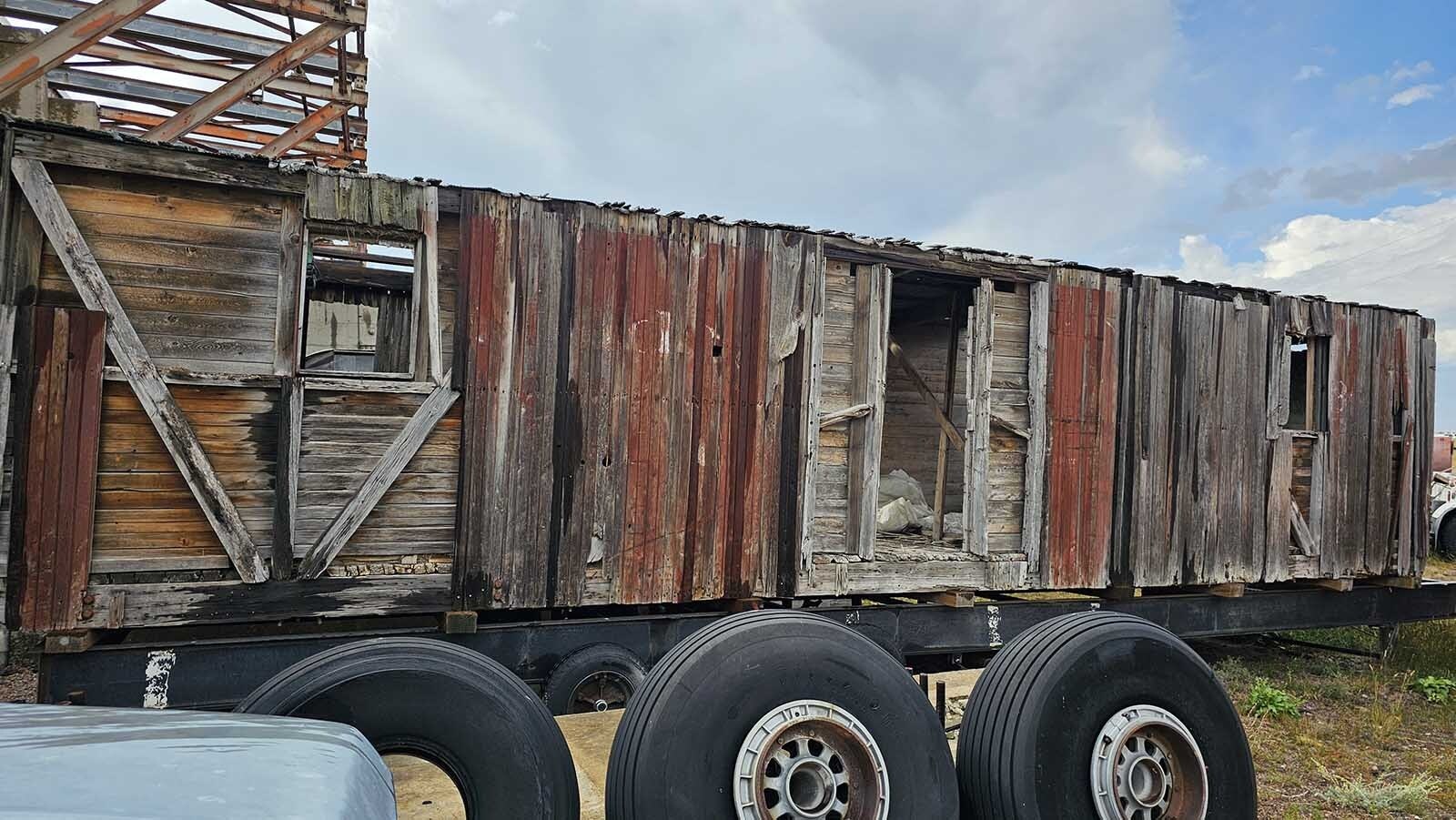 One of the old rail cars that Michael Pannell is working on restoring at an old Atlas missile silo workshop 30 minutes outside of Cheyenne near Carpenter.