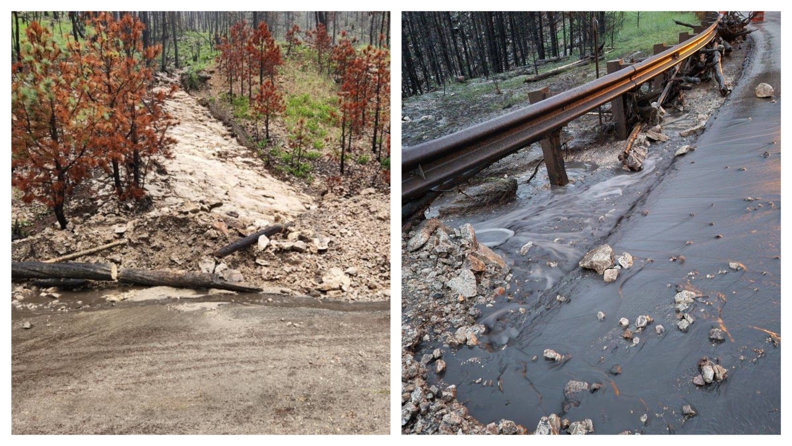 It’s what WYDOT officials have expected since the Elk Fire burned nearly 100,000 acres in the Bighorn Mountains last fall. Heavy rain caused a mud and rockslide, closing a section of U.S. Highway 14 overnight Tuesday. More debris flows could follow.