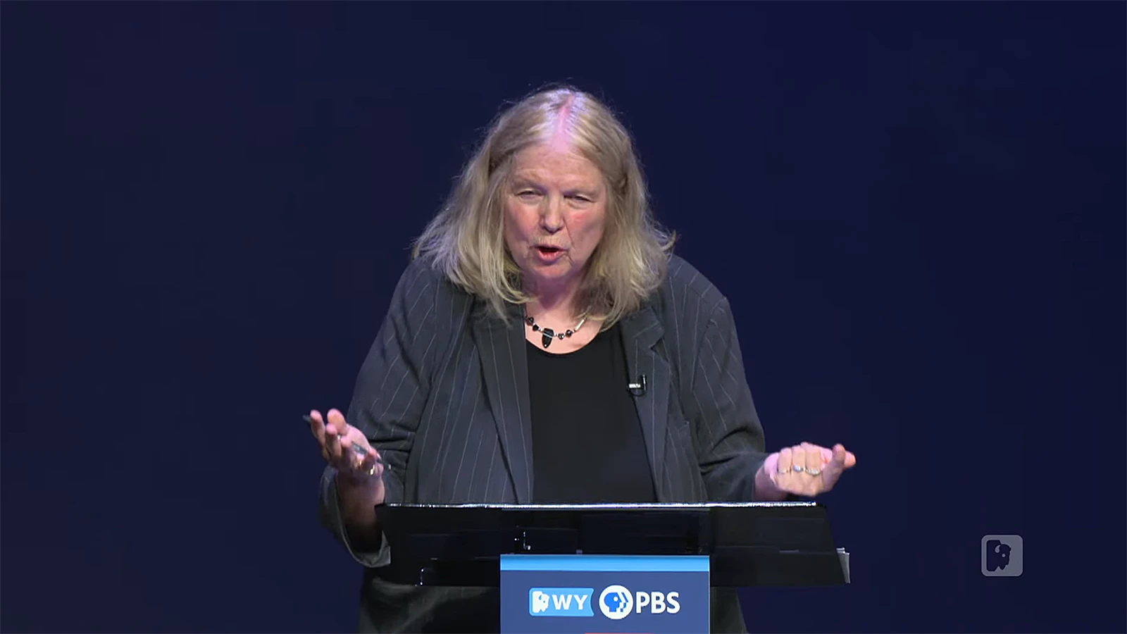 Democratic U.S. House candidate Lisa Kinney during a debate at Riverton High School on Thursday, Oct. 15, 2026.