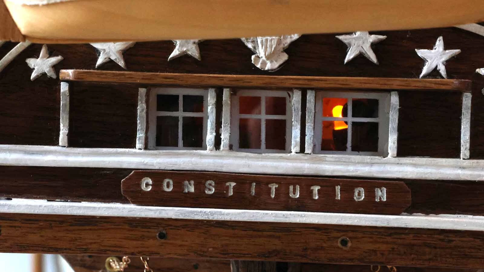 Carl Benz put furniture inside the captain's cabin. 