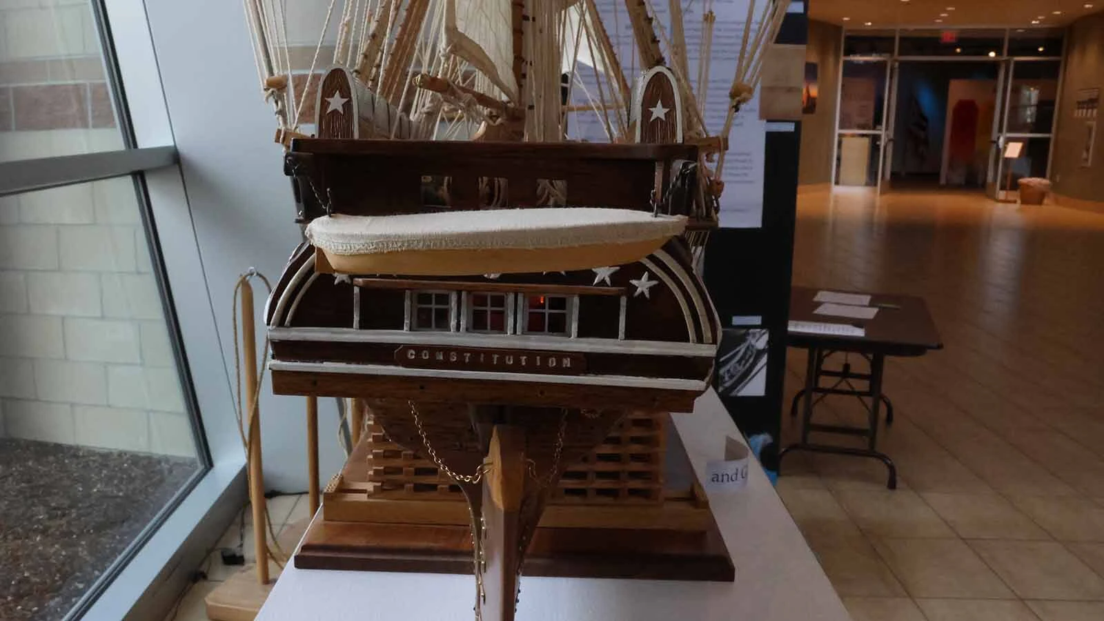 The USS Constitution used chains to move its rudder. 