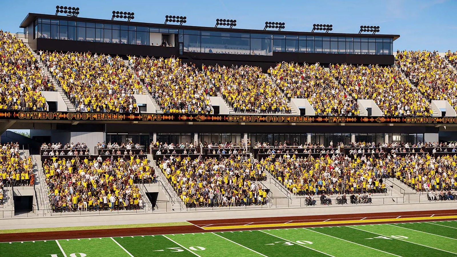 There will be new LED lighting around the inside edge of the stadium, seen in this illustration.