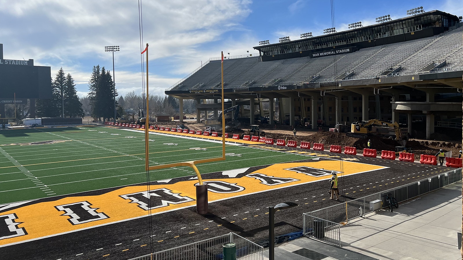 The west side of War Memorial Stadium at the University of Wyoming is getting an $85 million upgrade, which will include improved seating in the middle west section.
