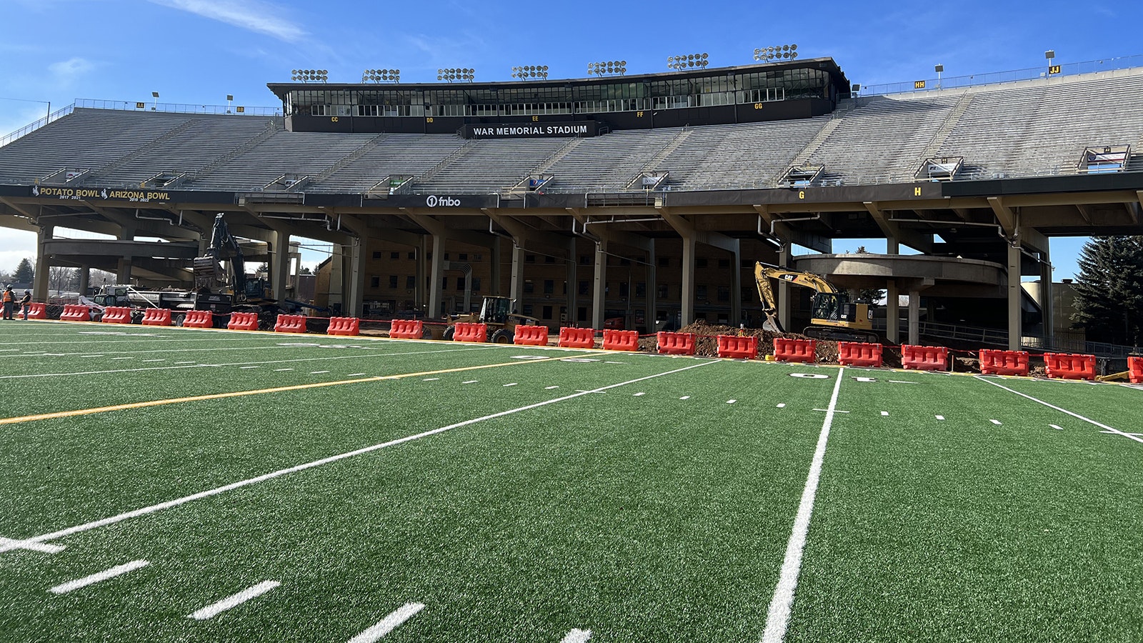 The west side of War Memorial Stadium at the University of Wyoming is getting an $85 million upgrade, which will include improved seating in the middle west section.