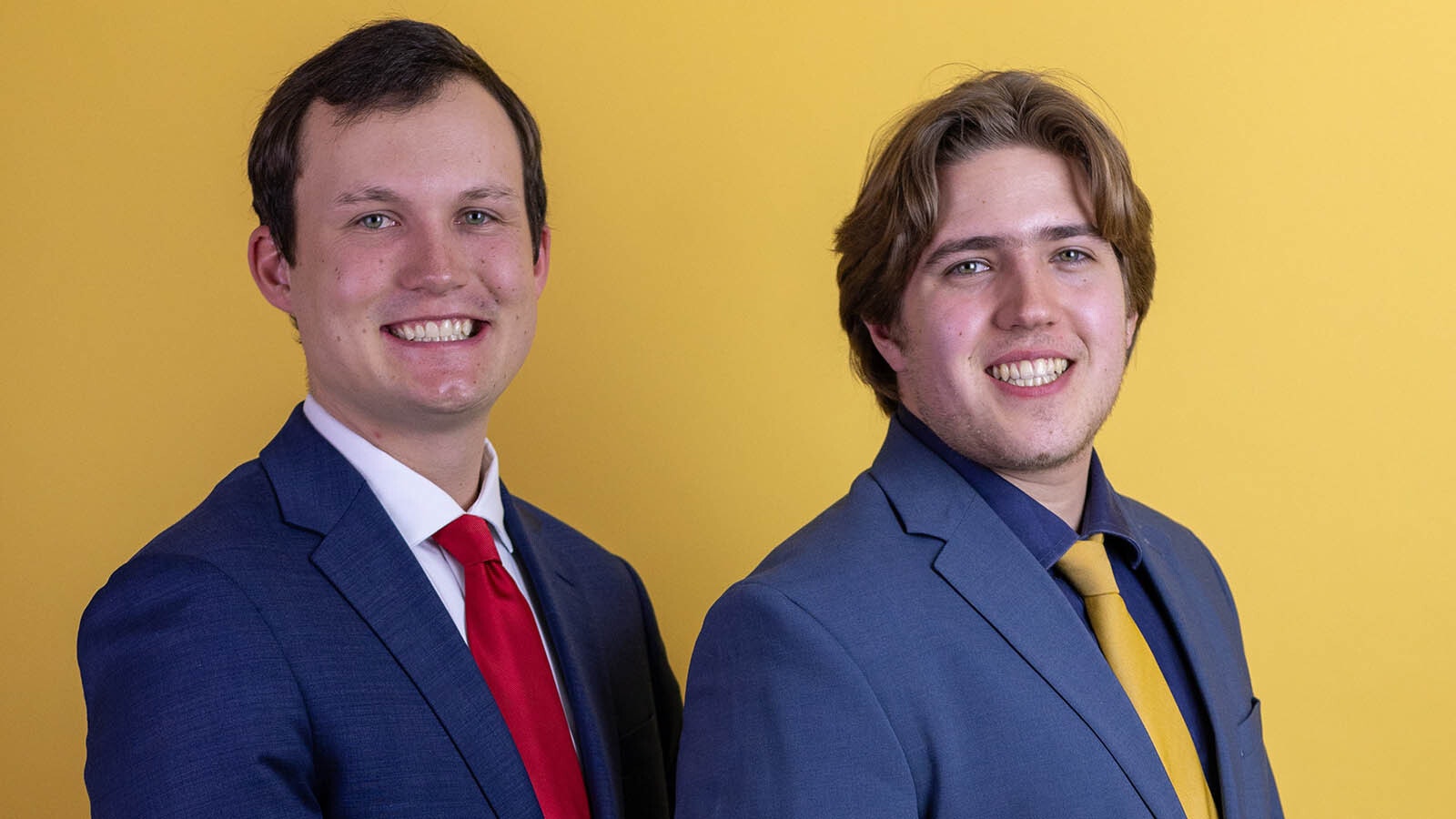 University of Wyoming student candidates Gabe Saint, left, and JW Rzeszut have received endorsements from the Wyoming Freedom Caucus.