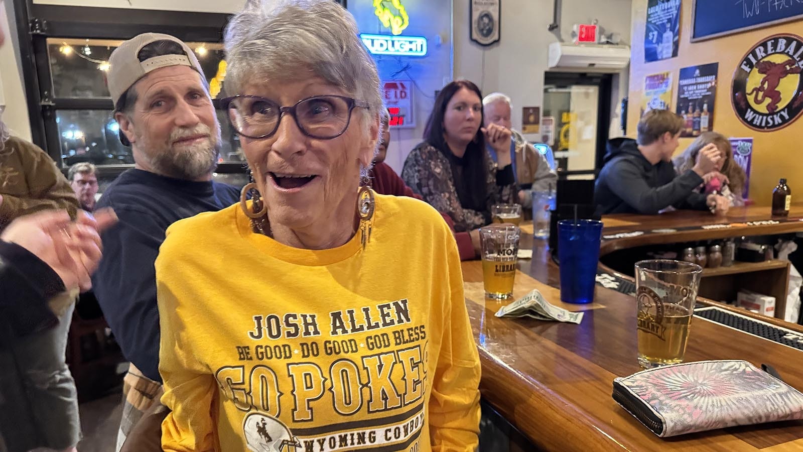 Denise Streeter shows off the new gear she got for the weekend's festivities. “I don’t remember Laramie ever being like this,” said Streeter, who was born and raised here. “What a perfect weekend.”