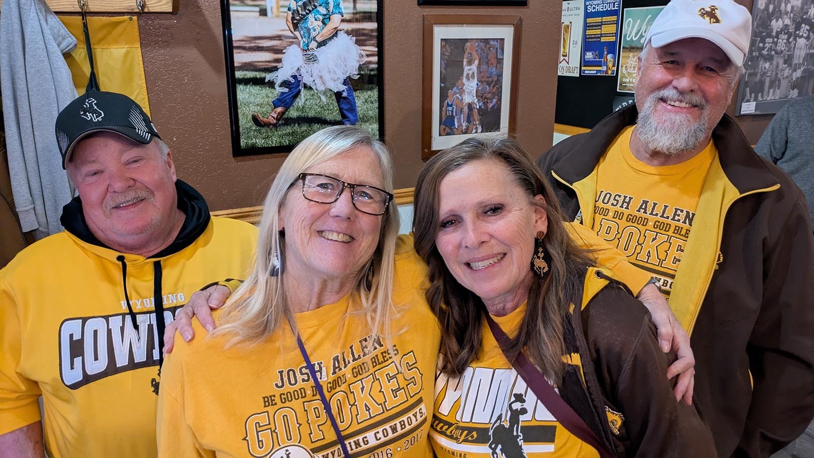 Kim McKee, Renee Hunzie, Laurie McKee, and David Hunzie made the trip from Kemmerer for the weekend's festivities.