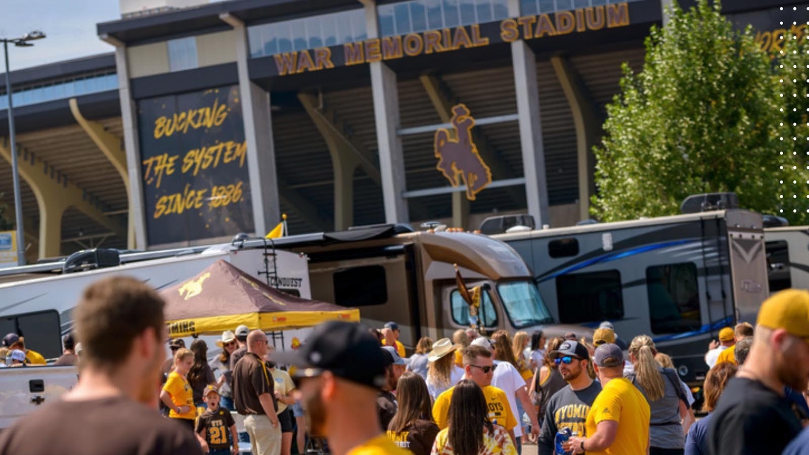 Tailgaters celebrate the University of Wyoming Cowboys before every home game, and will be especially excited Saturday, Nov. 22, 2025, with the return of Josh Allen to have his jersey number retired.
