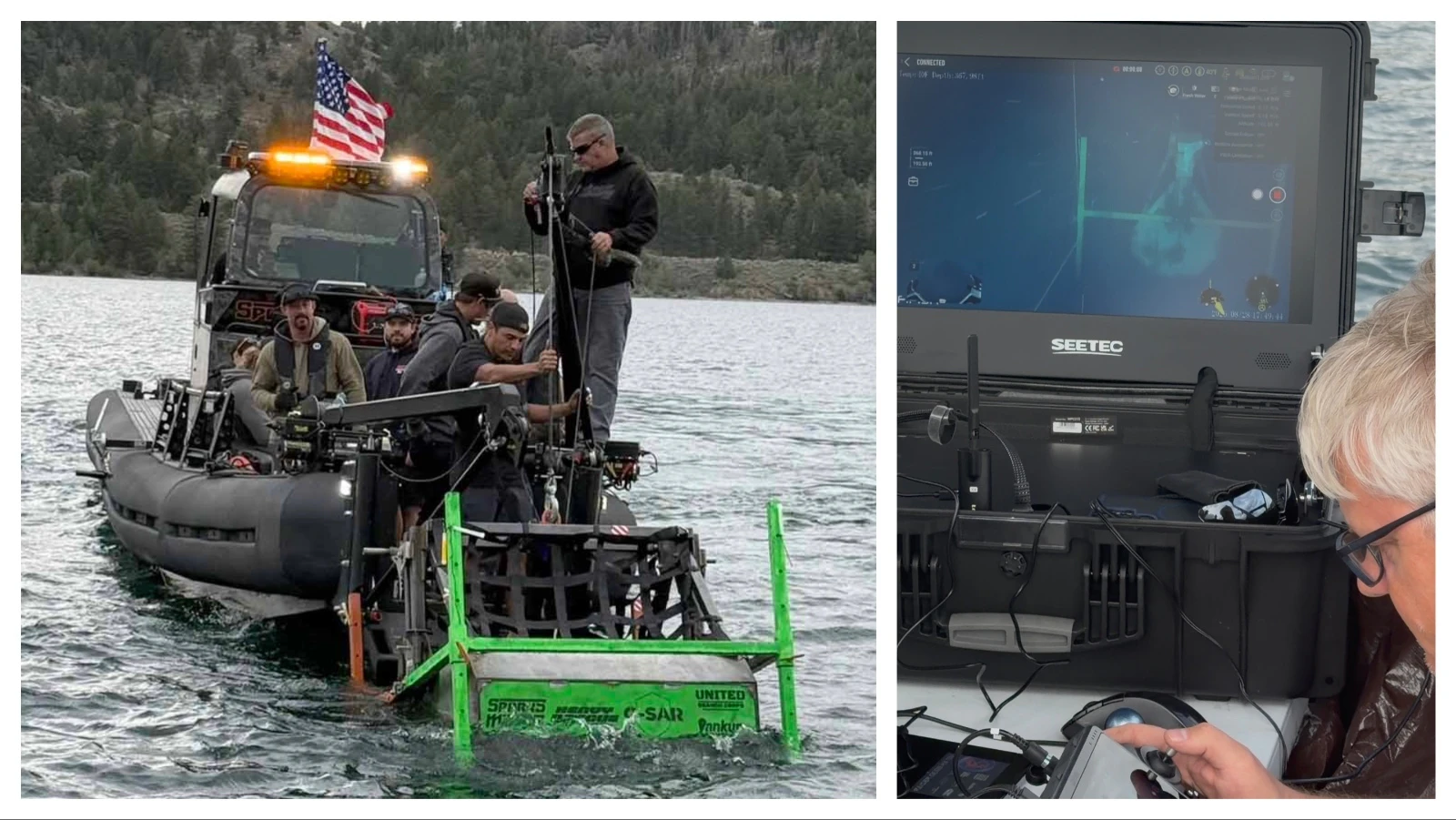 Search teams battled harsh conditions Saturday, Aug. 29, 2026, and used specialized equipment to raise a 55-gallon barrel off the bottom of Fremont Lake. They are hopeful it contains the body of Virginia Uden who, along with her two sons, was killed in 1980 by her ex-husband.