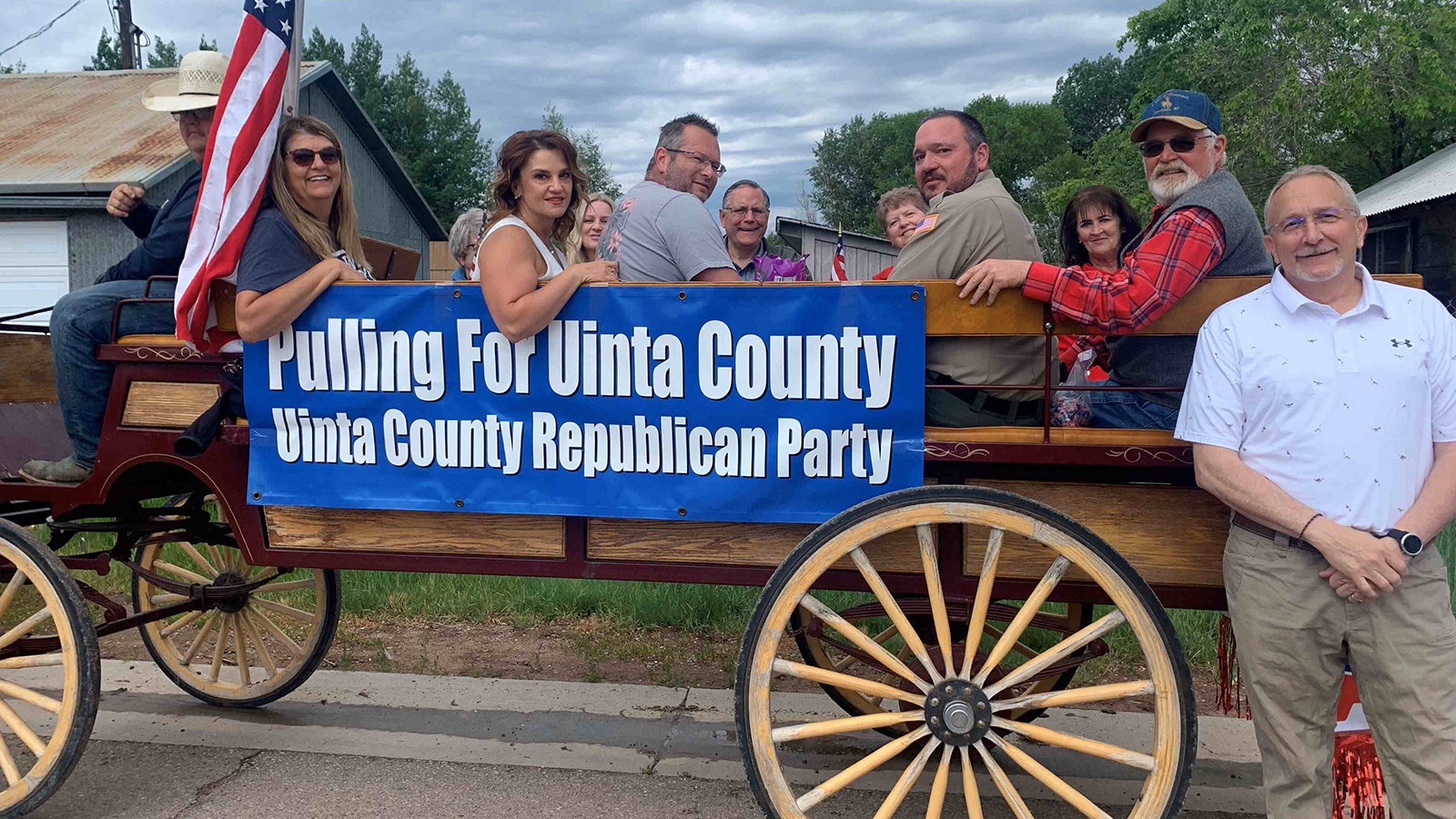 State Rep. John Conrad, far right, was among those who sued the Uinta County Republican Party over the party's 2021 leadership elections.