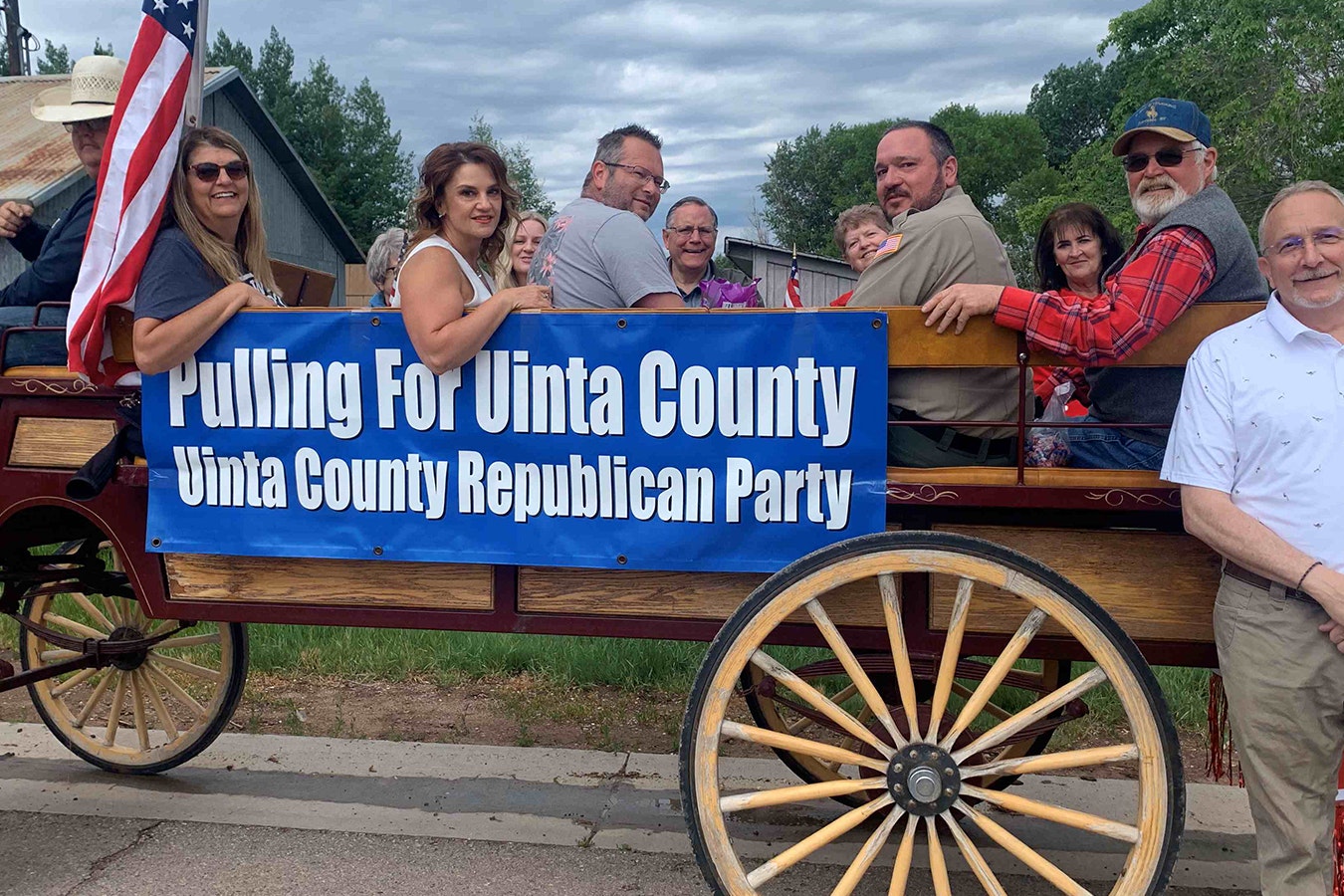 State Rep. John Conrad, far right, was among those who sued the Uinta County Republican Party over the party's 2021 leadership elections.