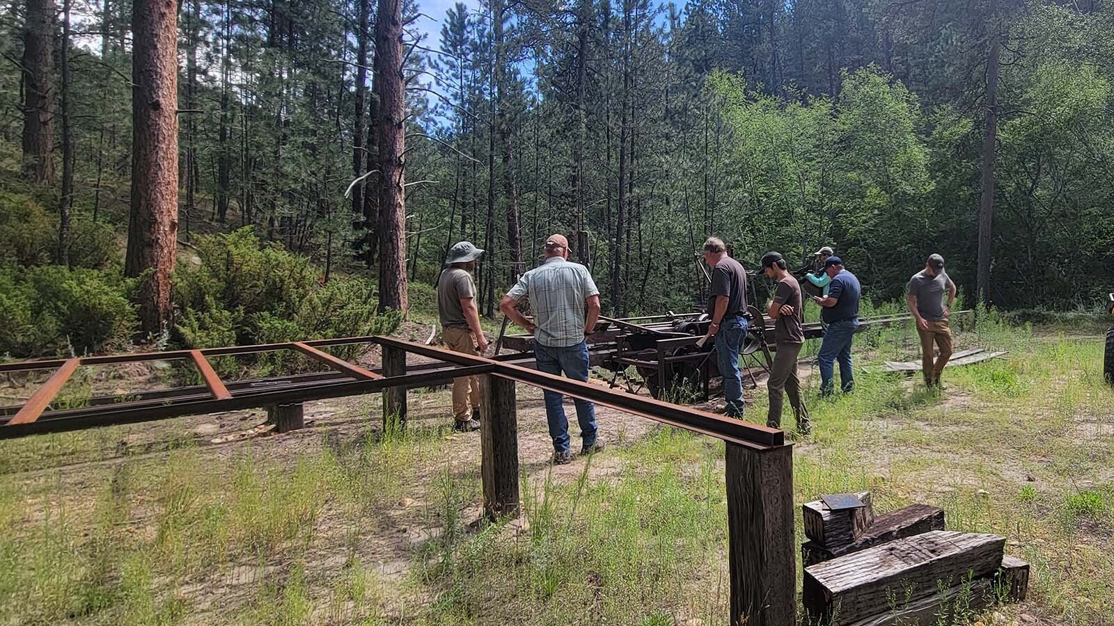 The History Below The Pines Crew documented an old sawmill that once supported a company mining town in Wyoming. The site is now a privately owned ghost town and the landowner gave the crew permission to explore the site in order to preserve the history before it is completely lost.