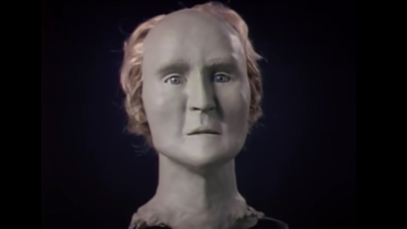 The forensic facial reconstruction of "Gabby" created by Sandra Mays, the director of the Wyoming State Crime Lab in 1992. The distinctive jawline on this reconstruction eventually led to the identification of the murder victim as Joseph Mulvaney when his granddaughter (who never met him) saw a family resemblance in the reconstruction.
