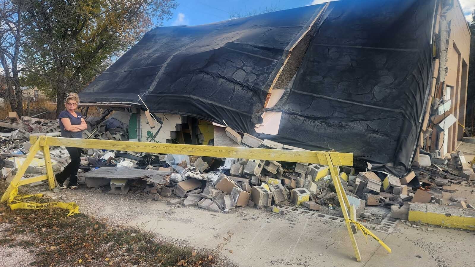 Nearly seven months after a semitrailer plowed through an Upton storage building and a rental home, the owner says she’s trapped in insurance hell. “It’s not fair,” she said, while the buildings remain piles of cinder blocks, twisted metal and motor oil.