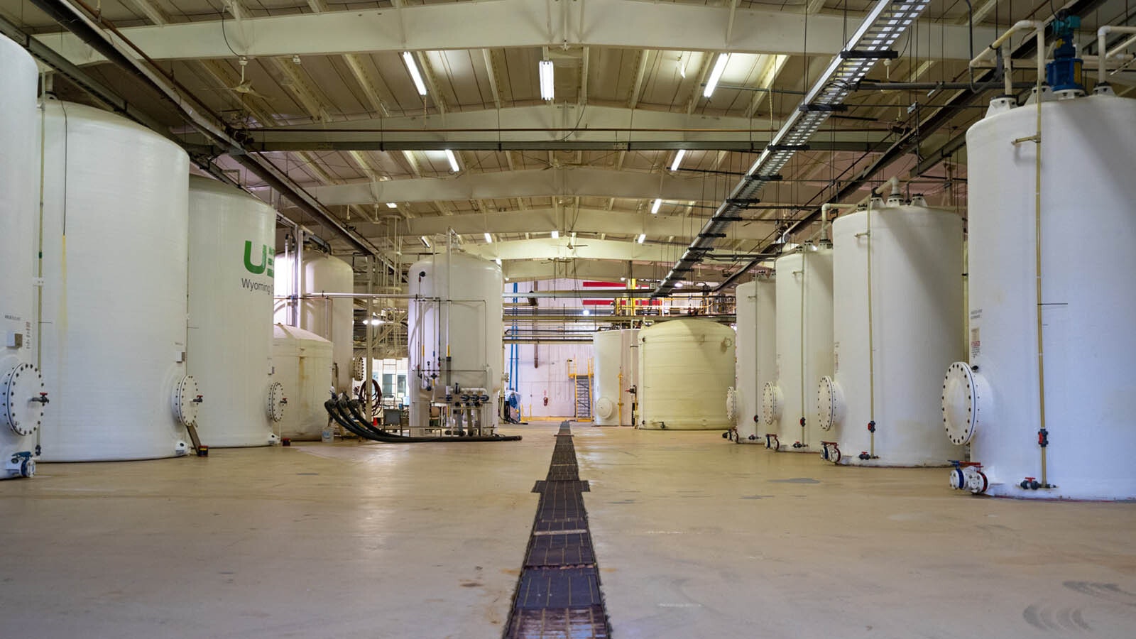 The interior of a Uranium Energy Corp producing facility in Wyoming.