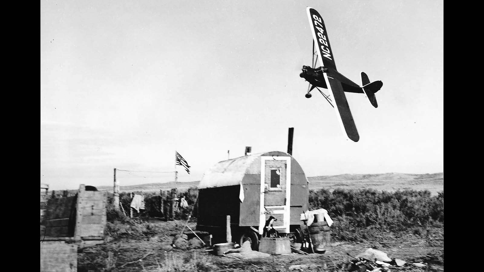 Planes were used to corral horses and chase them into box canyons during the 1940s, at the end of World War II.