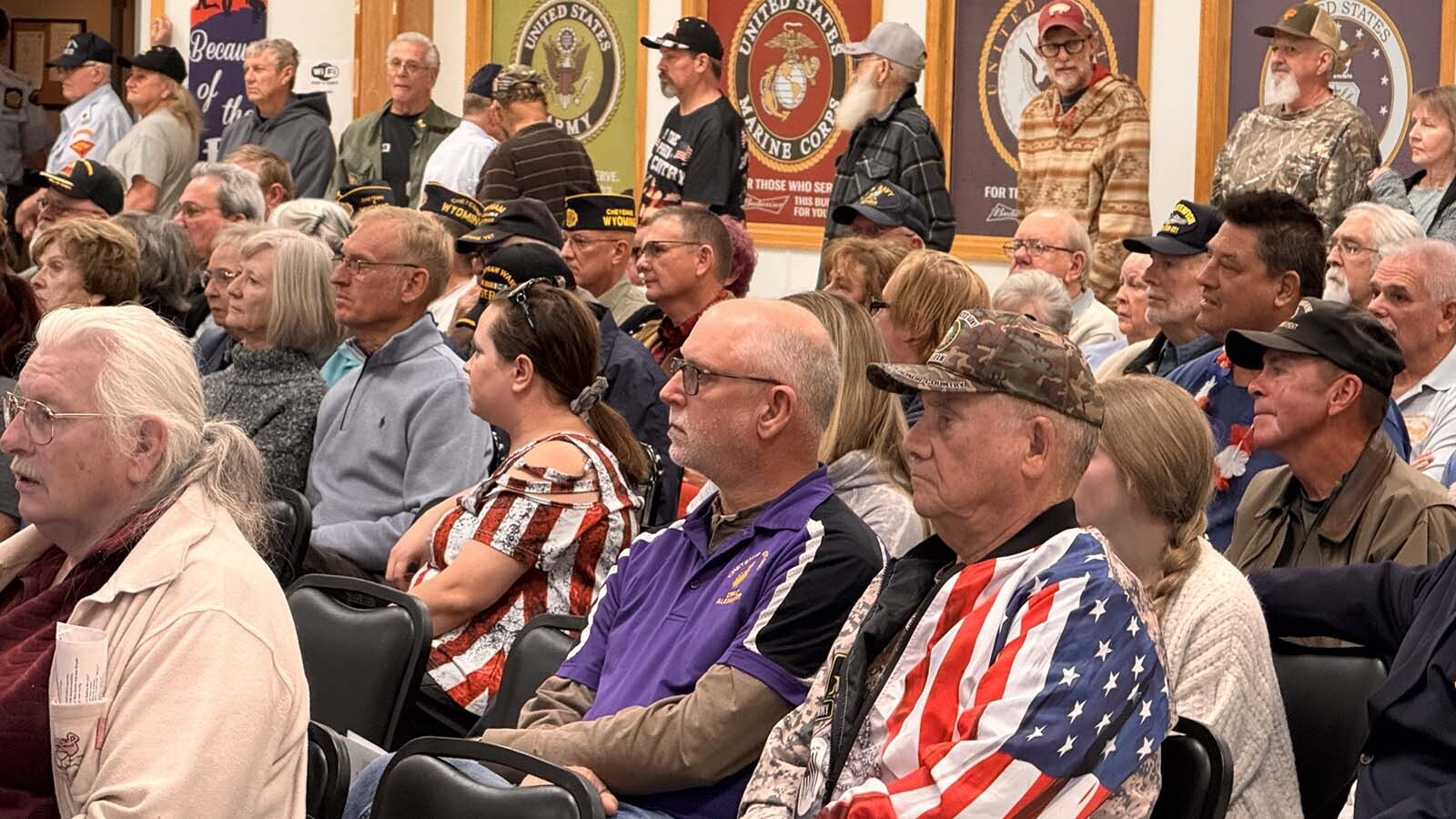 It was standing room only at Tuesday's Veterans Day ceremony in Cheyenne.