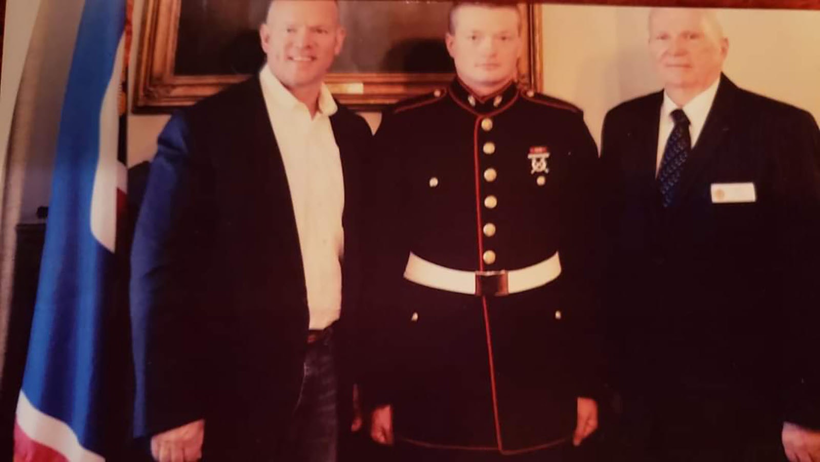 Shawn Moore with former Gov. Matt Mead and Moore's grandpa, Hon. Judge Gary P. Hartman, an Air Force veteran who served in the Vietnam War.