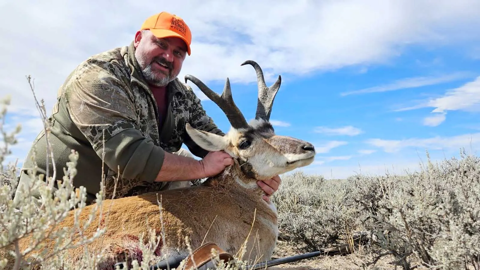 Greg Hurley is a disabled veteran who has been hosted by the Hunting With Heroes Wyoming program.