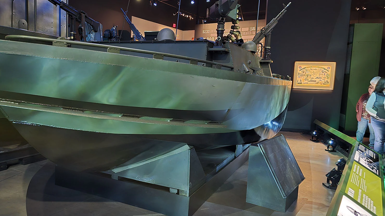 This boat was one of about 20 custom-made for naval units that were operating on the rivers in Vietnam. They proudly called themselves River Rats.