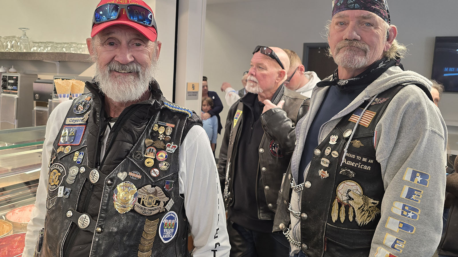 Richard C0y0te Parks Sr. is Senior State Ride Captain for the Patriot Guard Riders. He brought seven other veterans with him from Casper for Wyoming's Welcome Home Day held at the National Museum of Military Vehicles in Dubois.