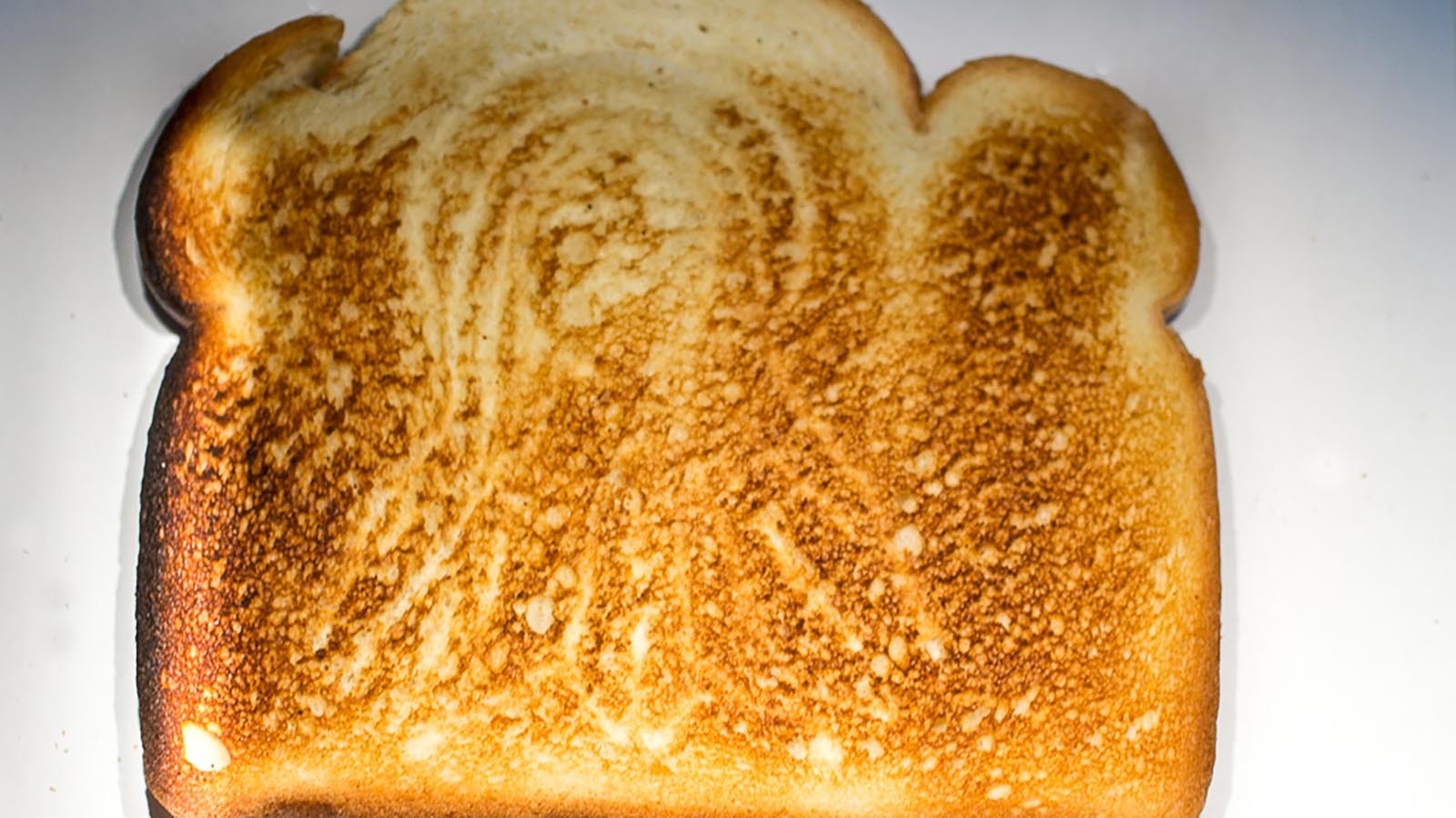 A piece of toast some say has an outline of the Virgin Mary burned into it.