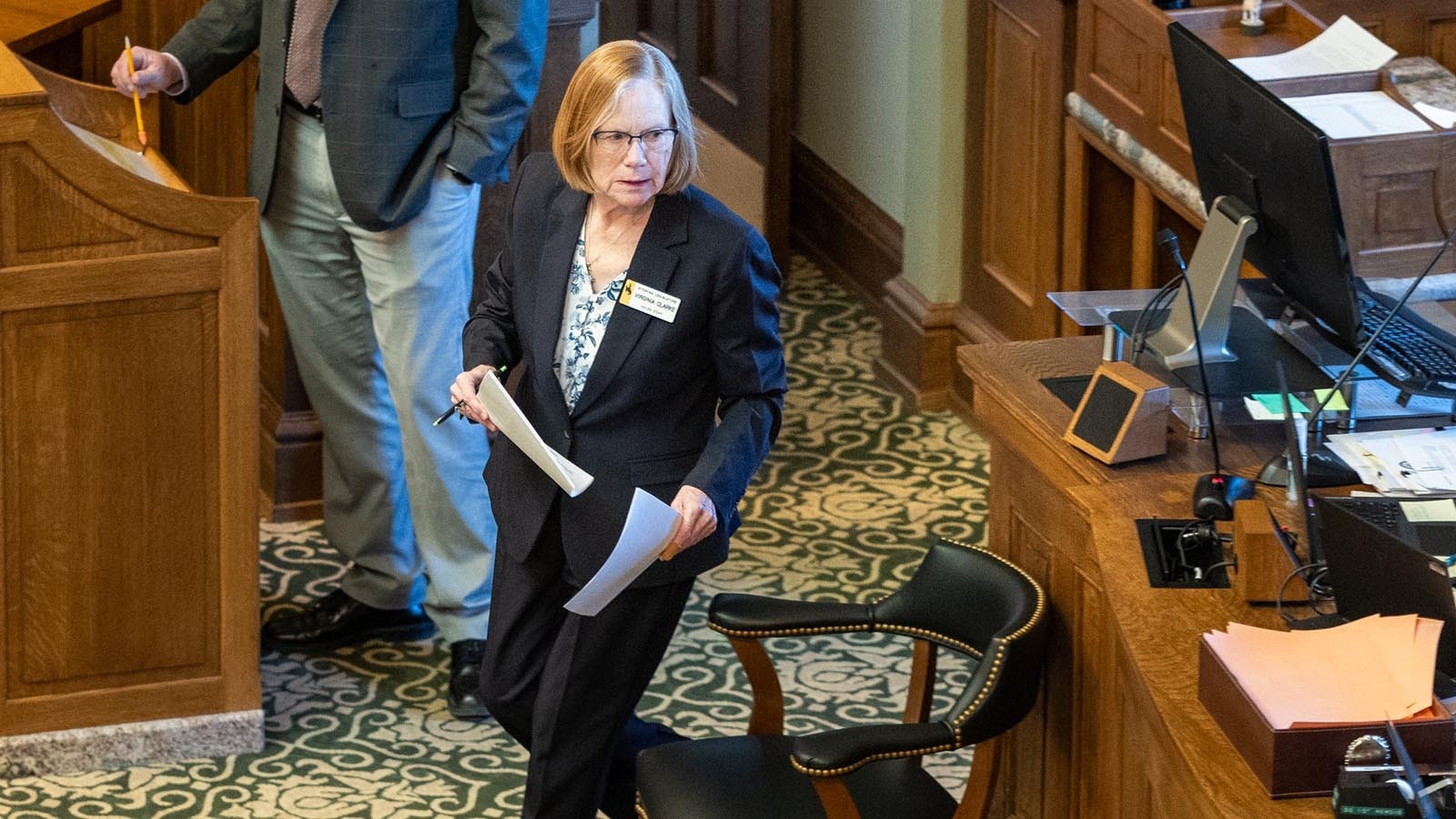 Cheyenne resident Virginia Clarke, 70, is a ball of energy as a Wyoming legislative staff member working the legislative session at the state Capitol. She walks about 70,000 steps a week, or about 35 miles.