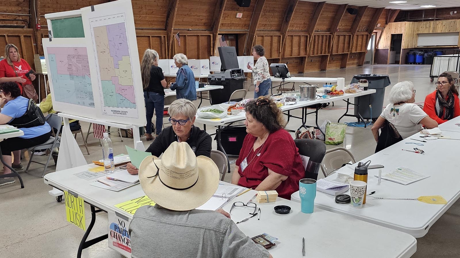 Voting at Lusk North and Lusk South precincts Tuesday for the 2024 Niborara County Primary.