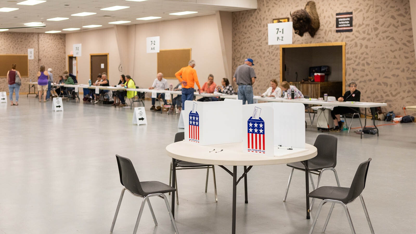 Voting was steady in Wheatland at the Agriplex 4-H Building on Tuesday, Aug. 20, 2024.