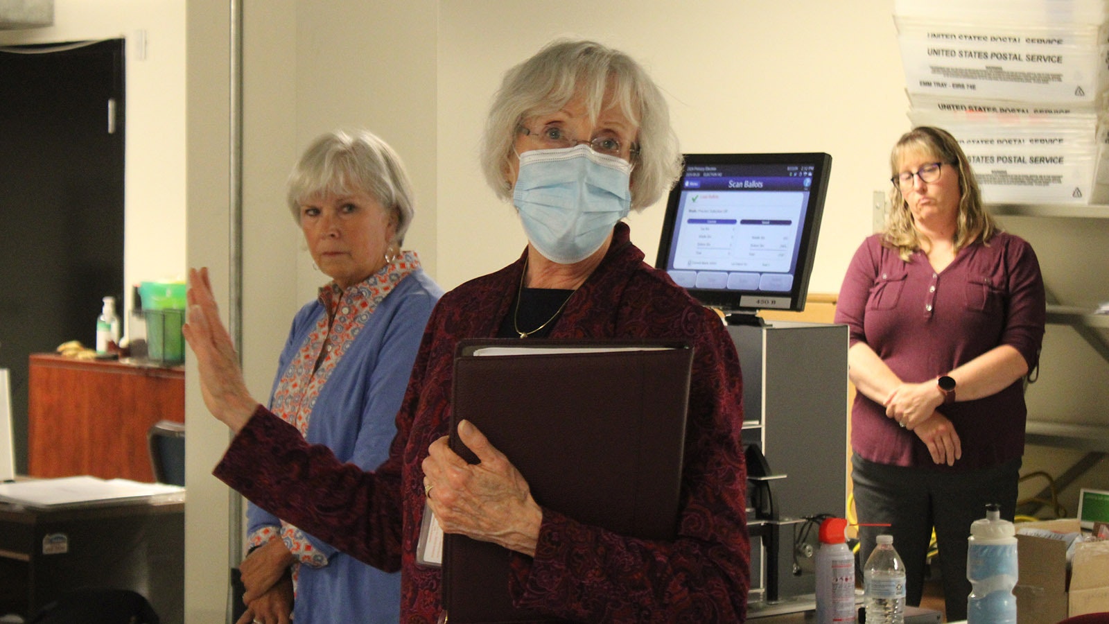 Laramie County Clerk Debra Lee introduces the second test of the voting machines on Tuesday, Aug. 12, 2024.