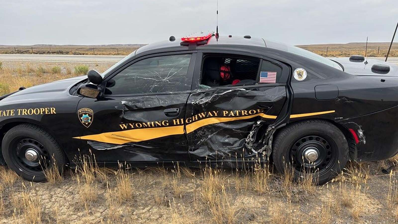 A Wyoming Highway Patrol trooper was hurt Tuesday when a semi crashed into a patrol vehicle on Interstate 80 near Rawlins. A witness who was there said a lot of drivers, not just the semi, failed to slow down or yield to the crash scene or responders.