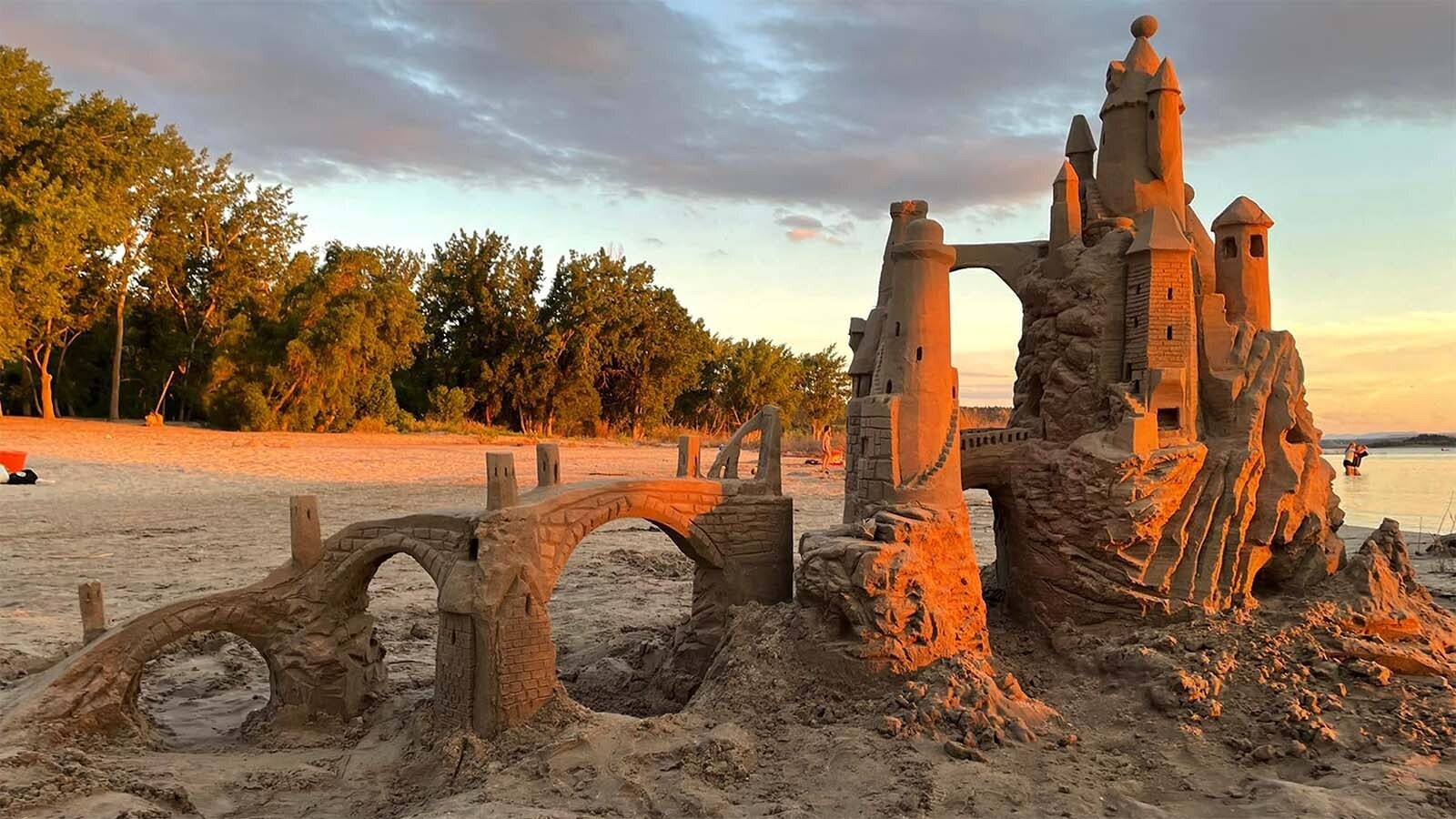 Sand castle at Glendo State Park by Catherine Johnson Morris.