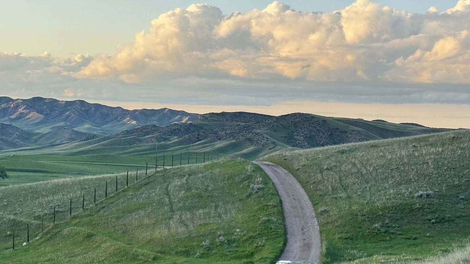 Road through rural Wyoming by Michael Brandt.