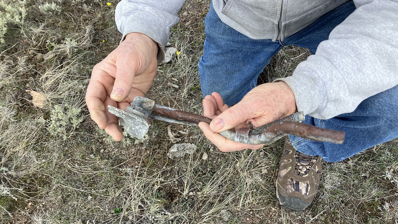 A part in the debris trail of the B-24. Researcher Mark Milliken believes it may have been associated with the aircraft’s brakes.