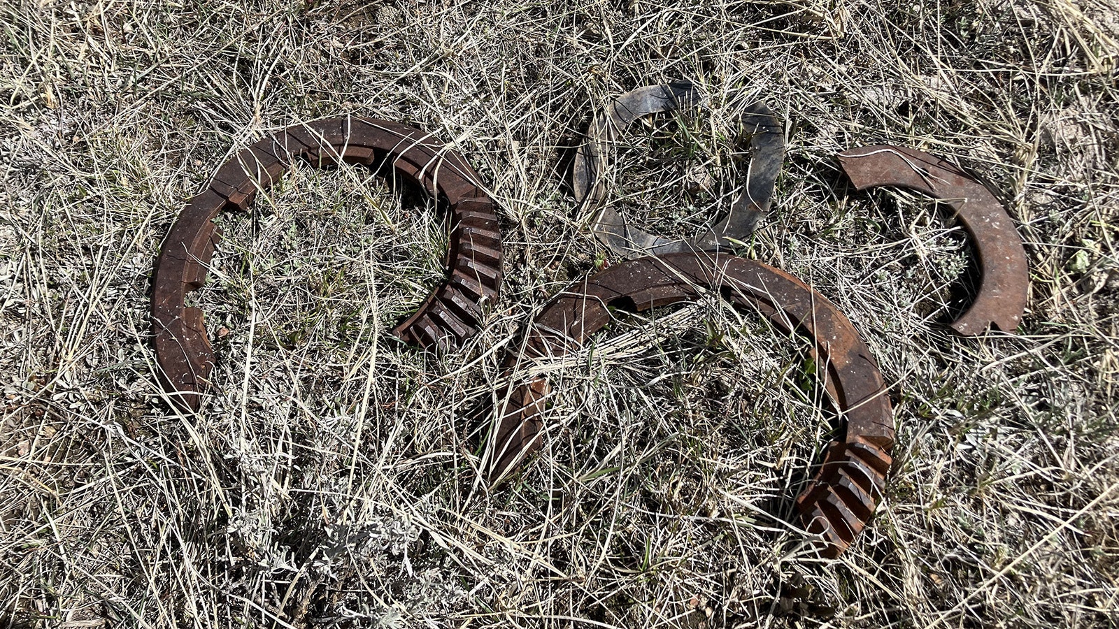 Geared parts from the B-24 lay at the crash site south of Casper. Research Mark Milliken believes they could have been a part associated with the propeller-pitch assembly.