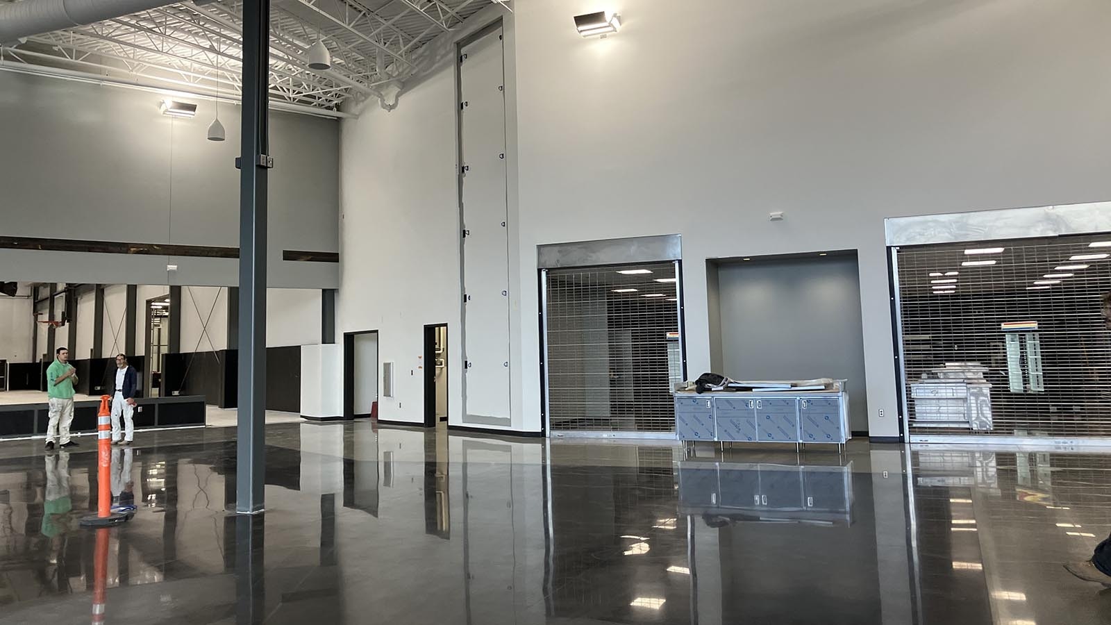 The Wyo Sports Ranch lobby awaits an 18-foot digital wall to be installed. It will greet people as they walk in.