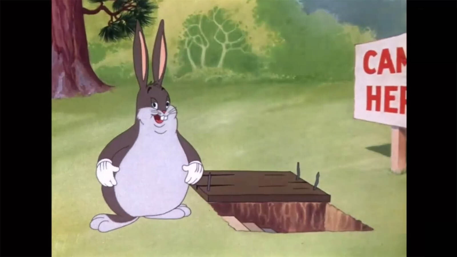 The classic 1941 cartoon "Wabbit Twouble" is set in a fictional version of Yellowstone and helped establish Buggs Bunny and Elmer Fudd as favorite characters. It also introduced the popular meme of Buggs as Big Chungus.