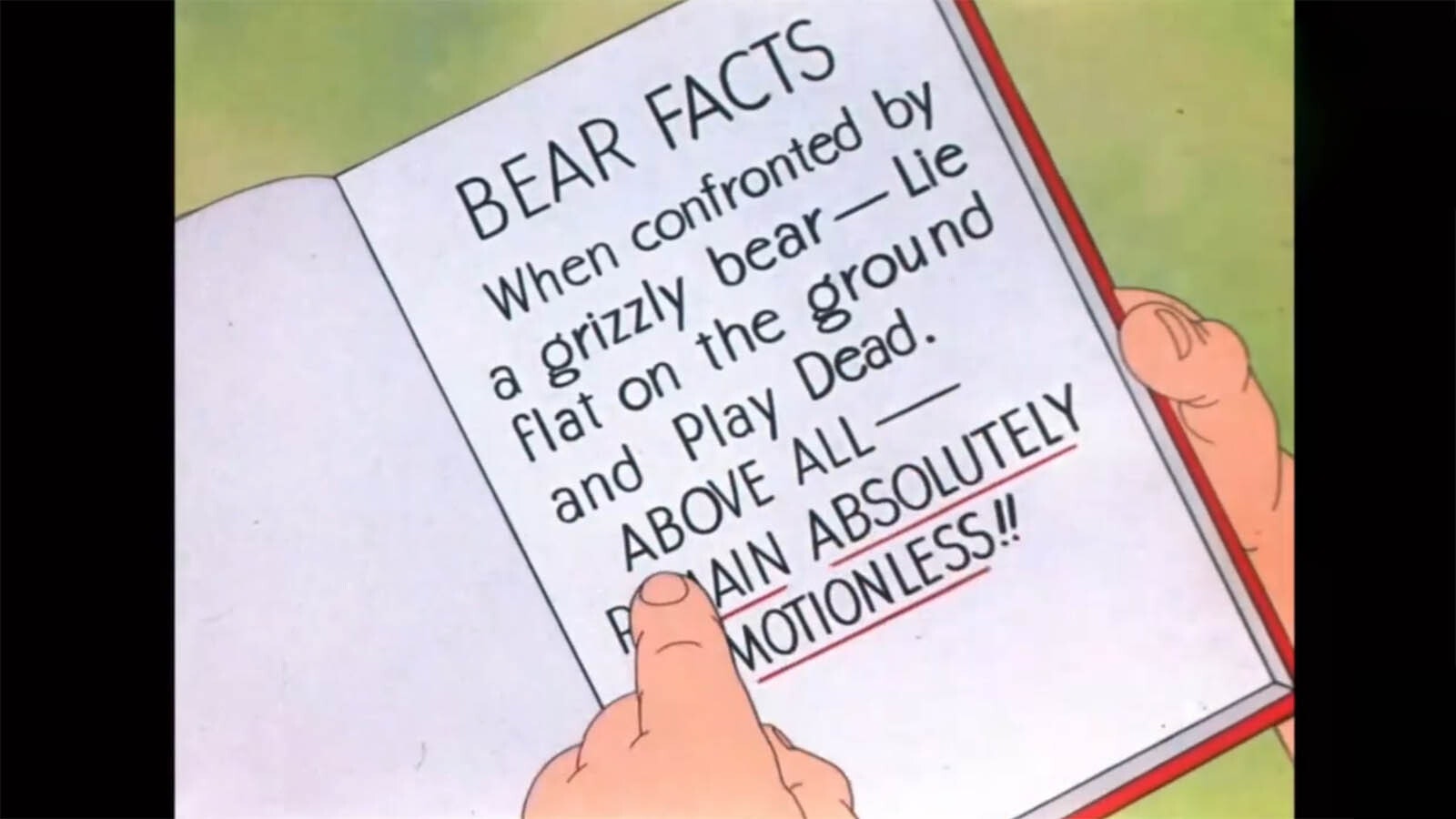 Elmer Fudd is condronted by a bear in the 1941 classic cartoon set in Yellowstone, "Wabbit Twouble."