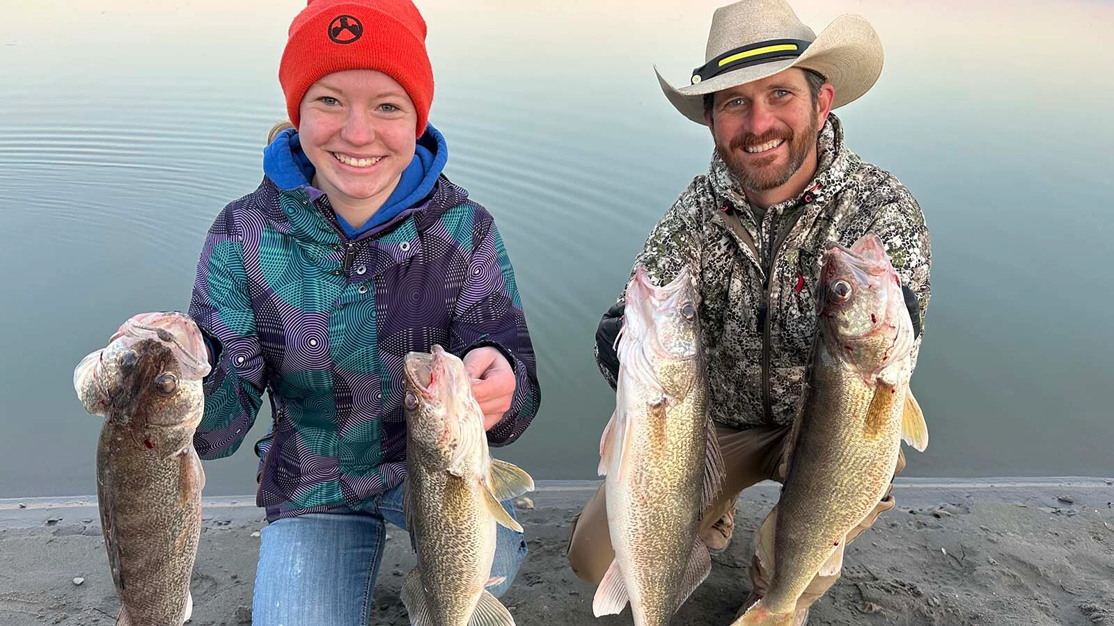 Fremont County residents Leah Edwards and John Bass are among many Wyomingites who love fishing for walleye.
