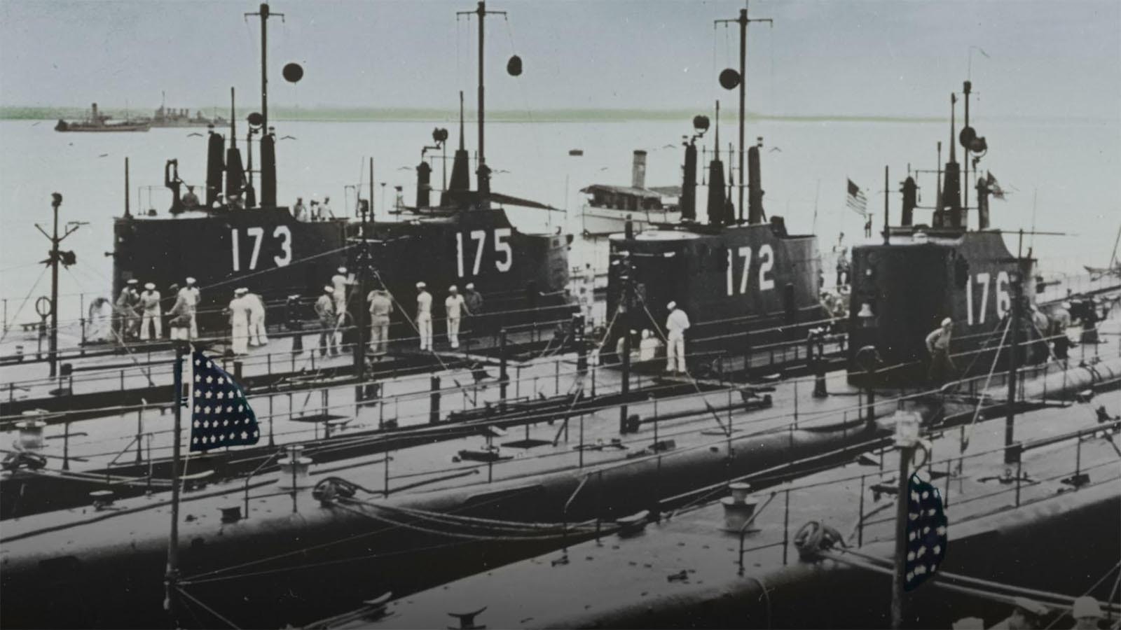 Submarines in Manila Bay of the type commanded by Capt. Walter Doyle before Dec. 10, 1941.