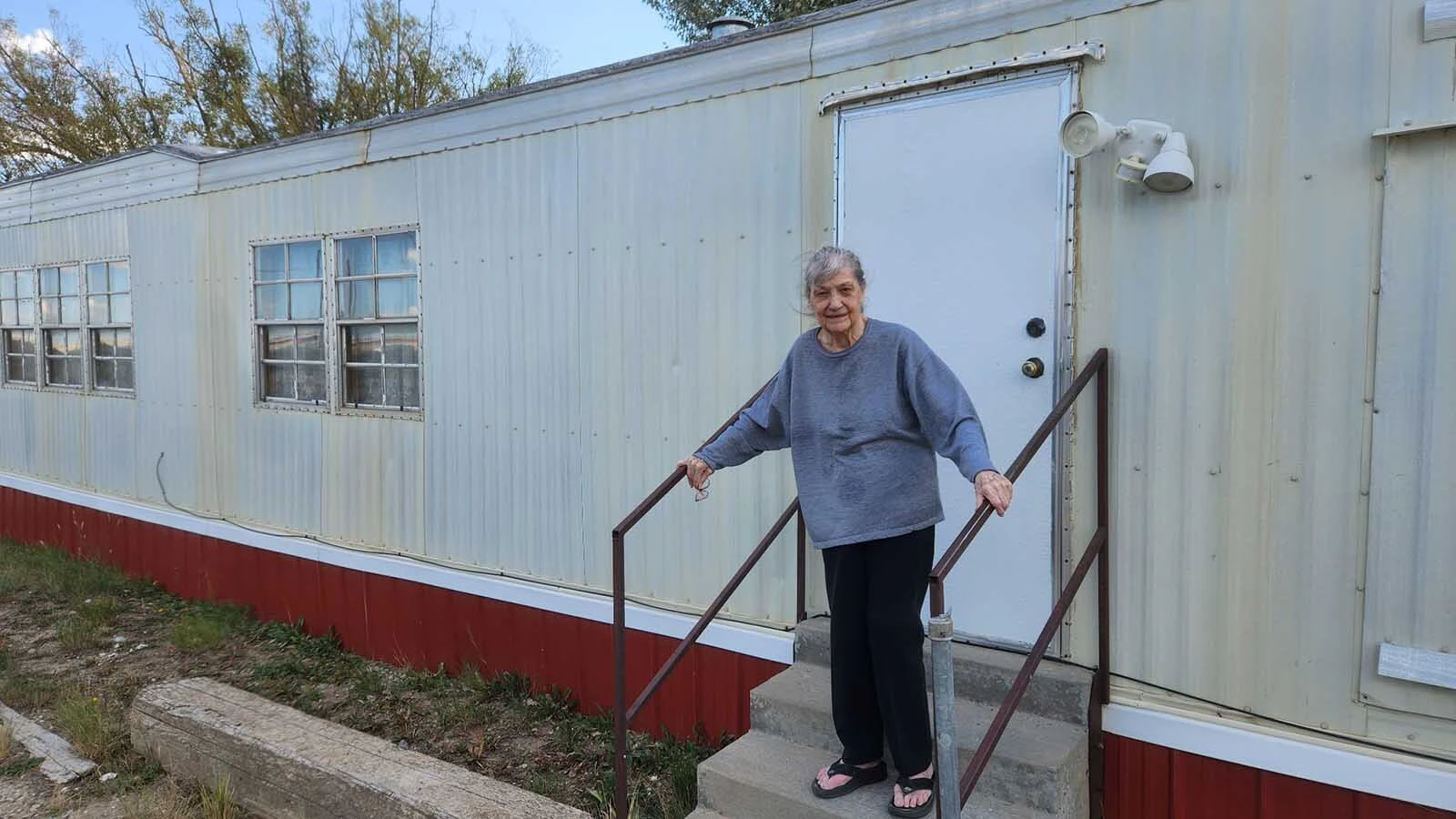 Rosemary Rowe, who turns 97 this month, lives alone in a two-bedroom trailer just steps from the Desert Bar, the Wamsutter watering hole she has owned since 1980.