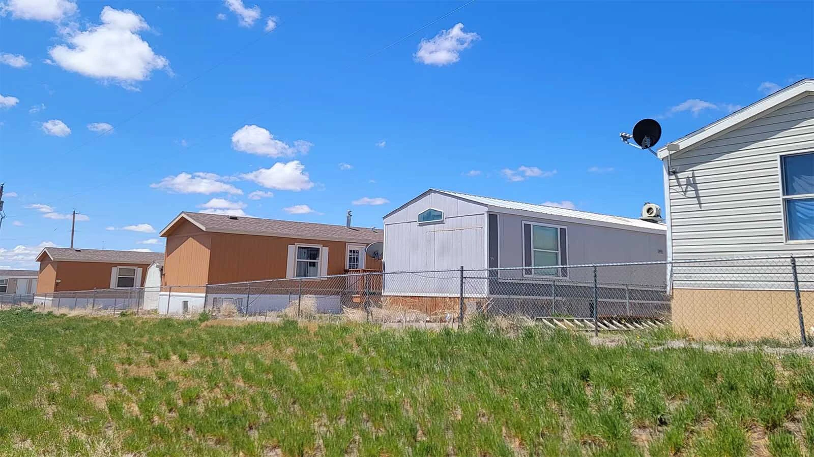 Mobile and manufactured homes make up for half the housing in Wamsutter, Wyoming.